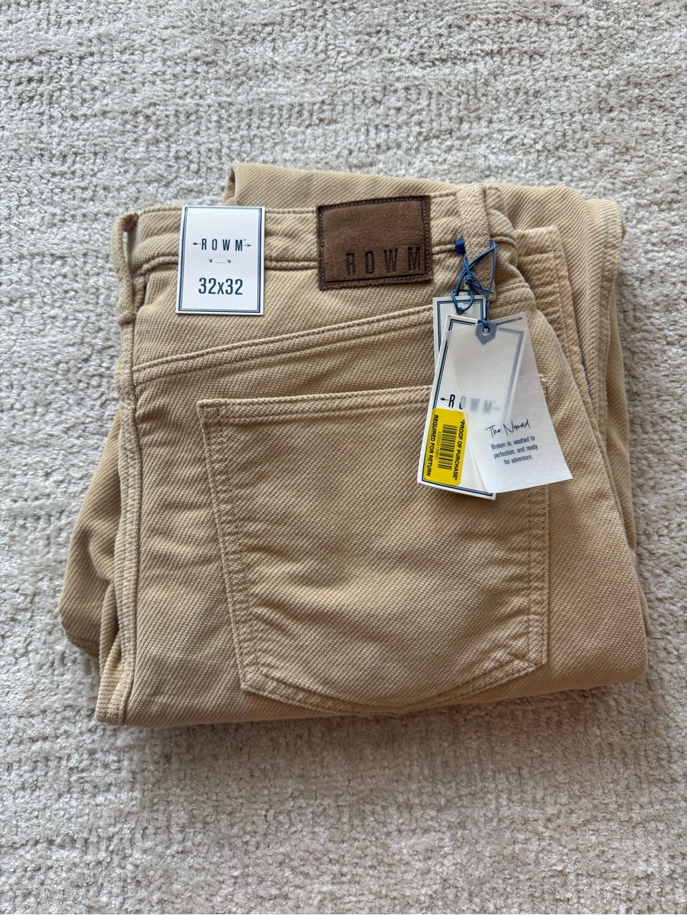 ROWM NWT Tan Trousers - 32x32